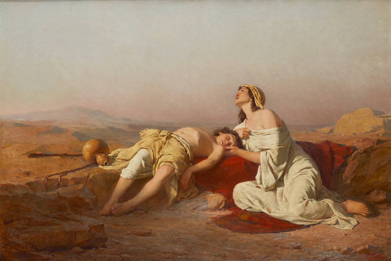 Hacer ve İsmail çölde by Josef Straka