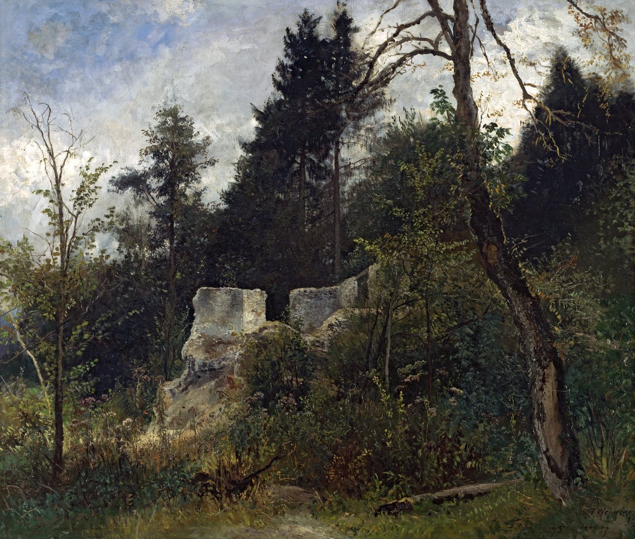Kalıntılar ile manzara by Josef Wenglein