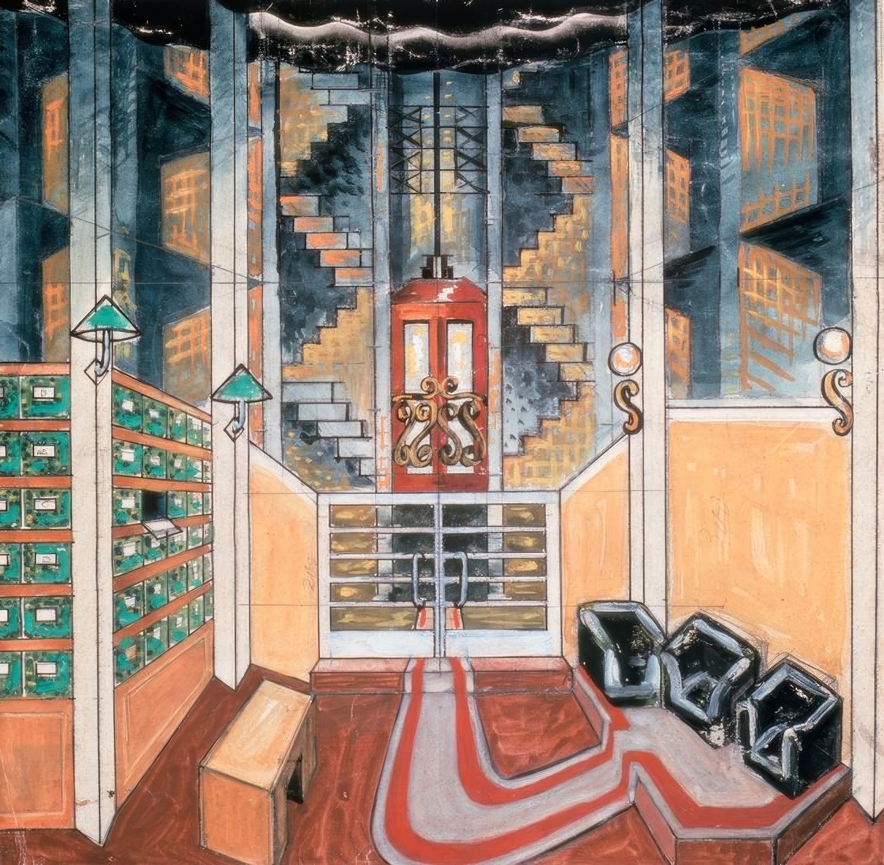 Janacek, Makropulos kasa / sahne tasarımı by Josef Čapek