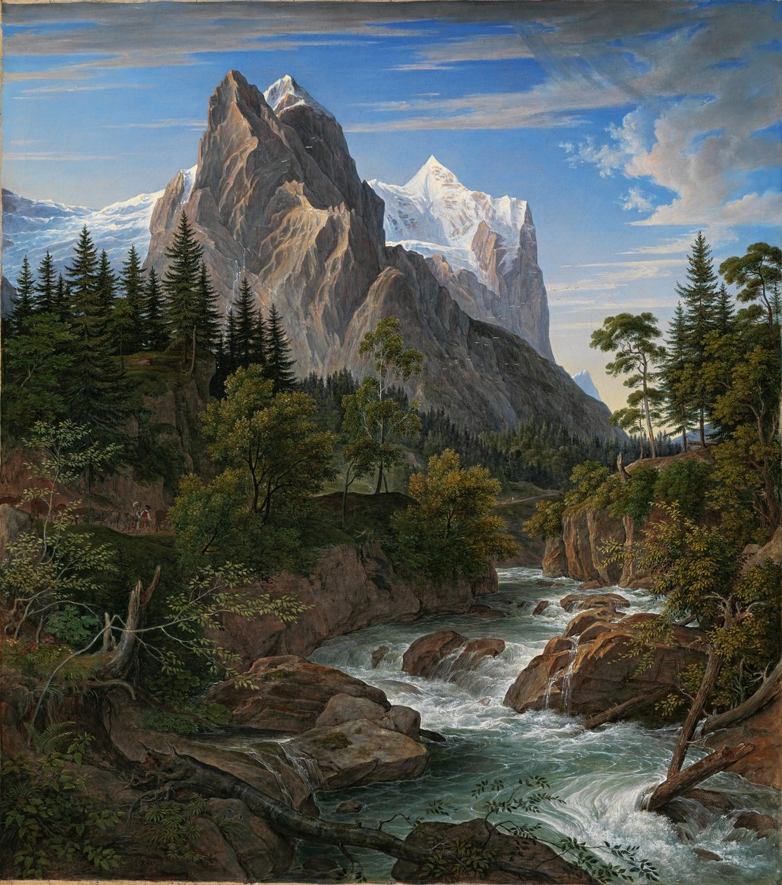 Reichenbachtal ile Wetterhorn by Joseph Anton Koch