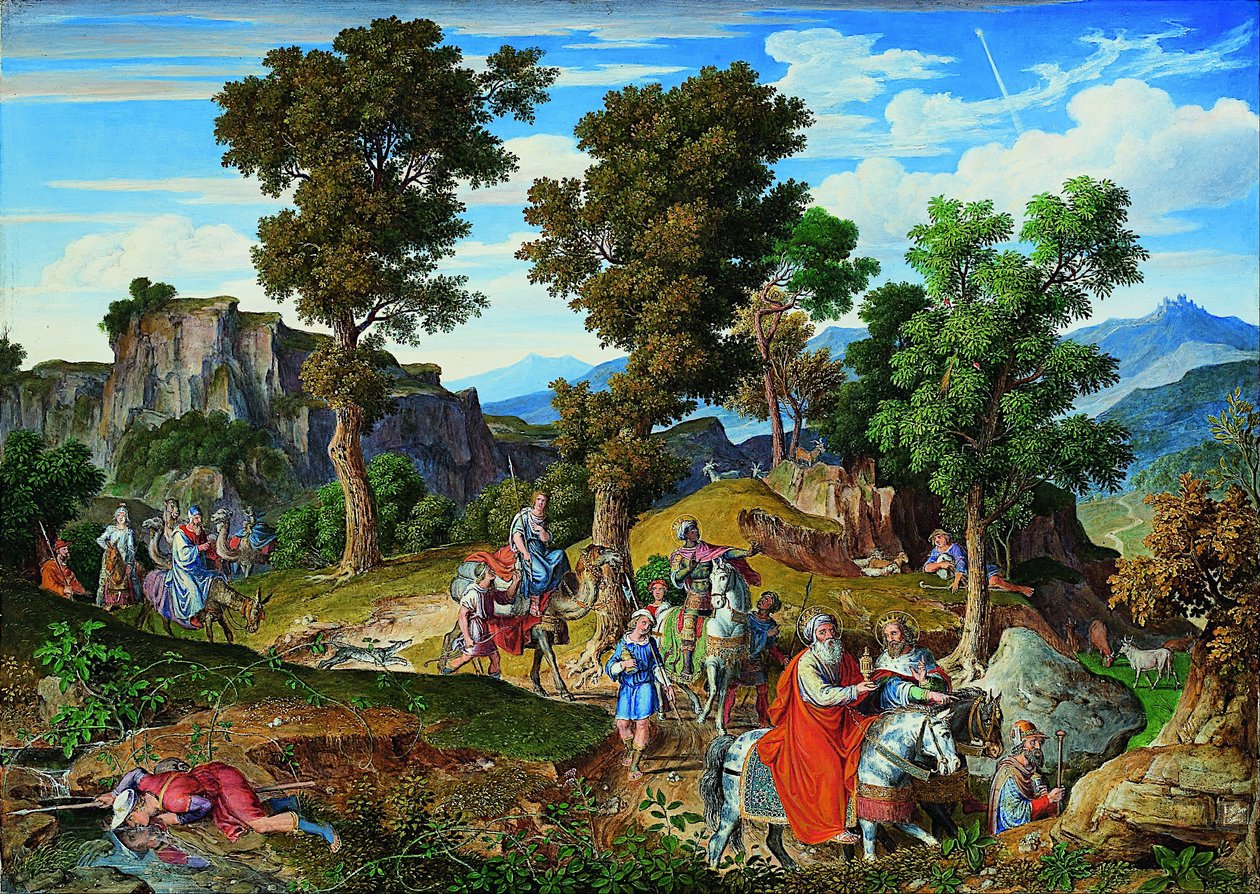 Magi Alayı ile Serpentara Manzarası by Joseph Anton Koch