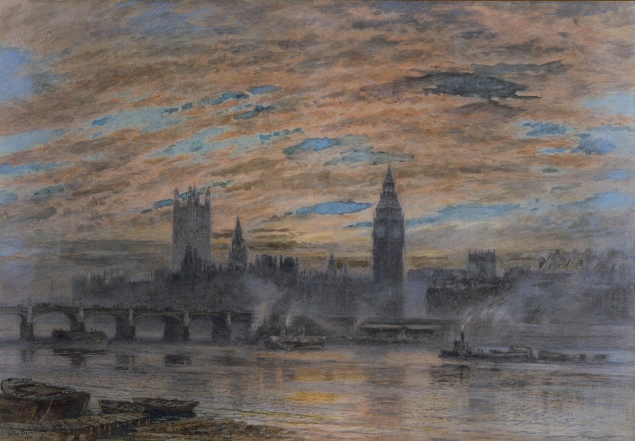 Surrey Bank'tan Westminster, 1922 by Joseph Severn
