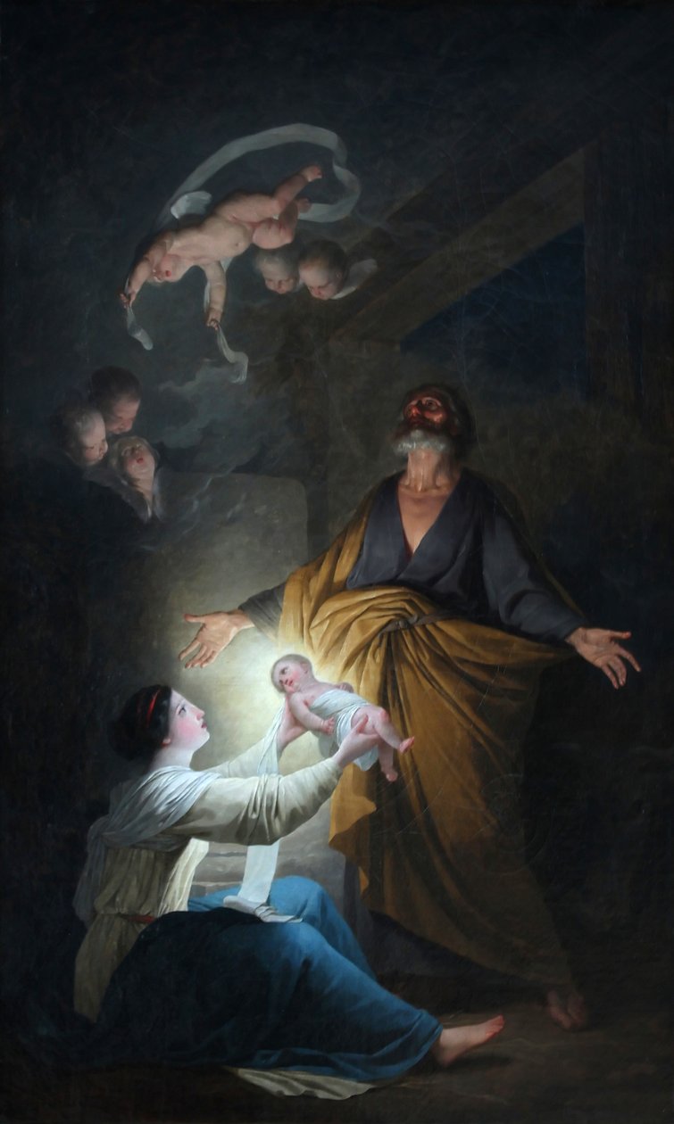 Kutsal Aile veya Doğuş by Joseph Benoît Suvée