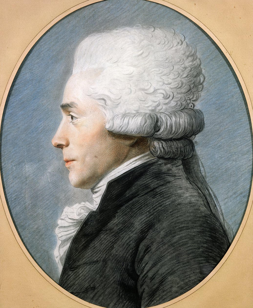 Maximilien de Robespierre (1758-94) (kağıt üzerinde pastel) by Joseph Boze