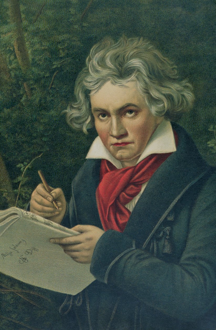 Ludwig van Beethoven (1770-1827), 19. yüzyıl (ayrıca bkz. 126391) by Joseph Carl Stieler