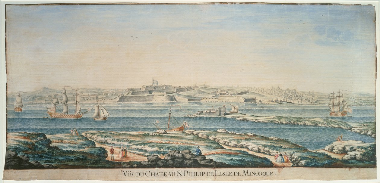 Chateau St. Philip, Menorca manzarası by Joseph Chiesa