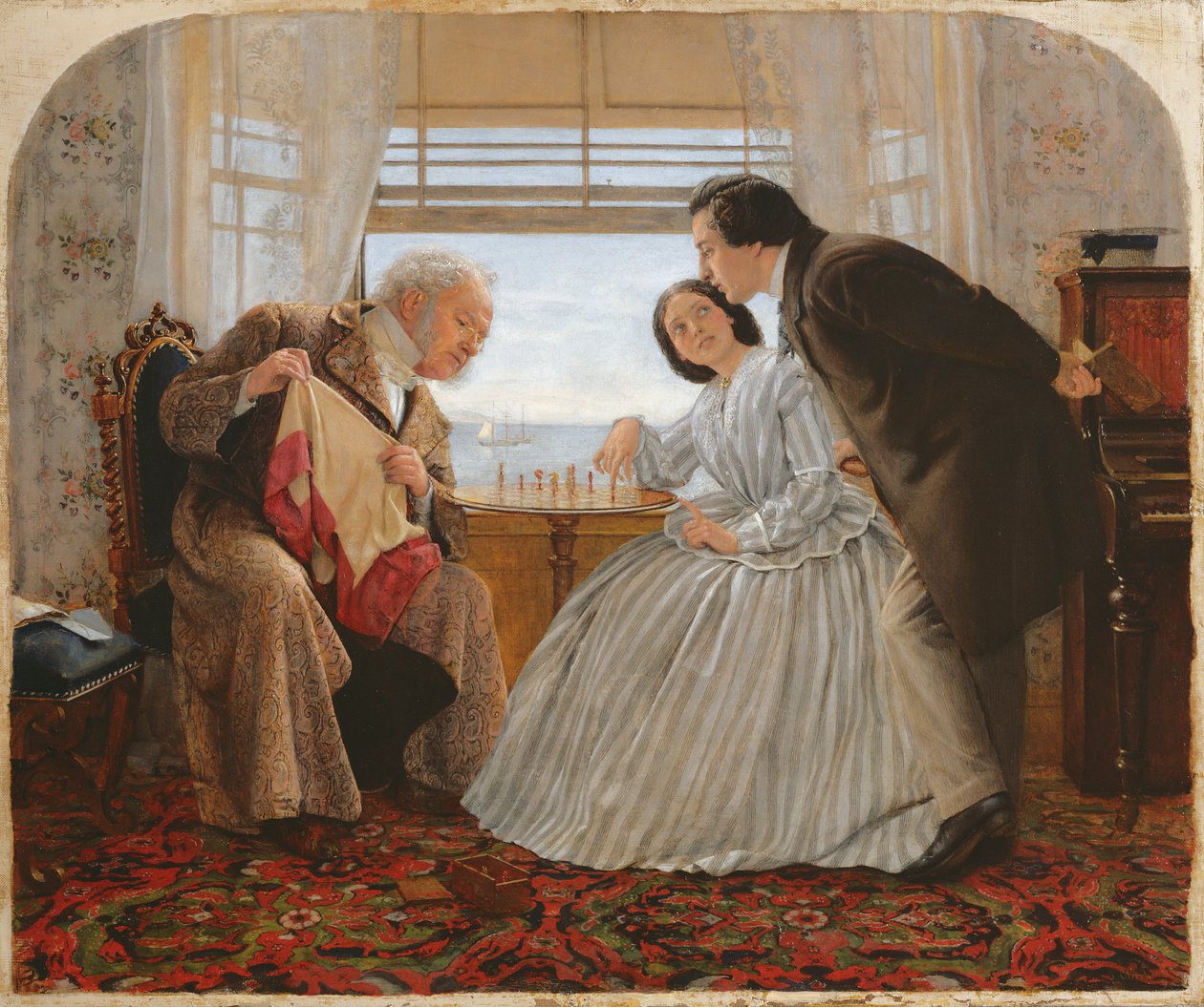 ಚೆಸ್ ಆಟಗಾರರು, 1860 ಟರ್ಕಿ by Joseph Clark