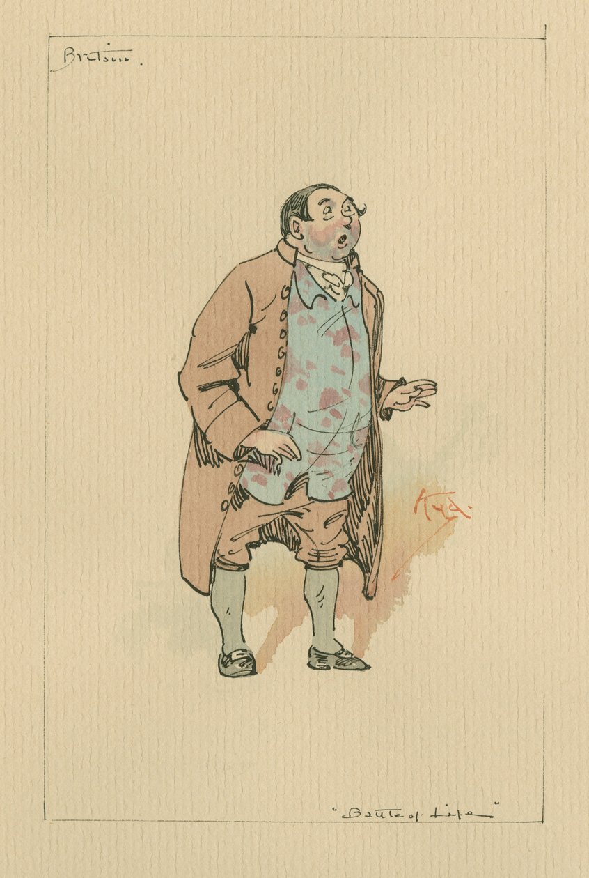 Ben Britain - The Battle of Life, c.1920s (pen und ink with wc on paper) by Joseph Clayton Clarke