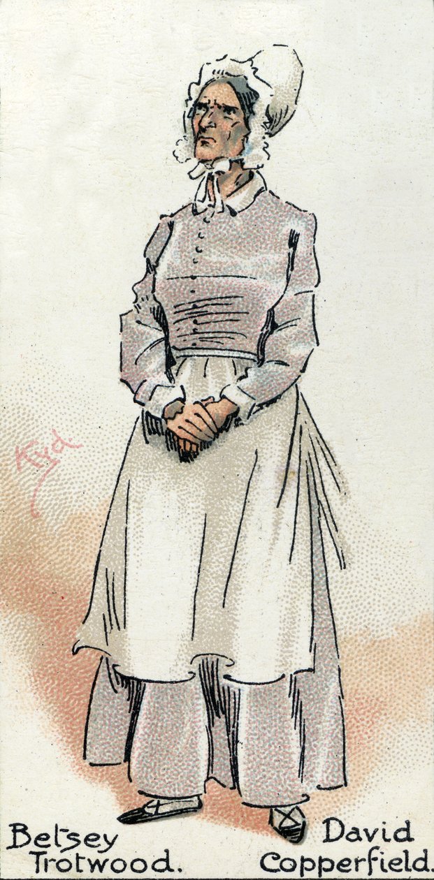 Betsey Trotwood, 'David Copperfield'den, Charles Dickens, 1923 by Joseph Clayton Clarke