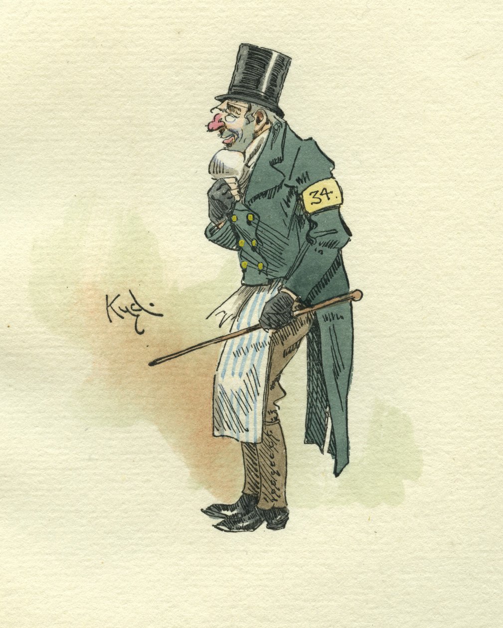 The Chimes'tan Toby 'Trotty' Veck (kağıt üzerinde mürekkep ve tuvalet) by Joseph Clayton Clarke