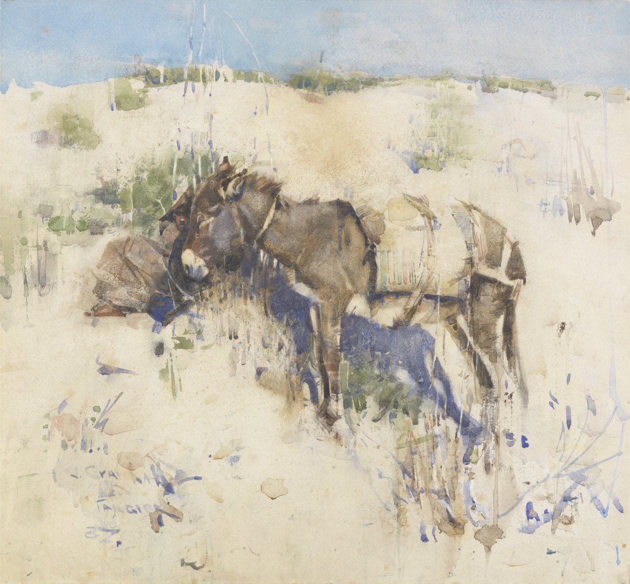 Tanca, 1887 (kağıt üzerine guaş ile yükseltilmiş wc) by Joseph Crawhall