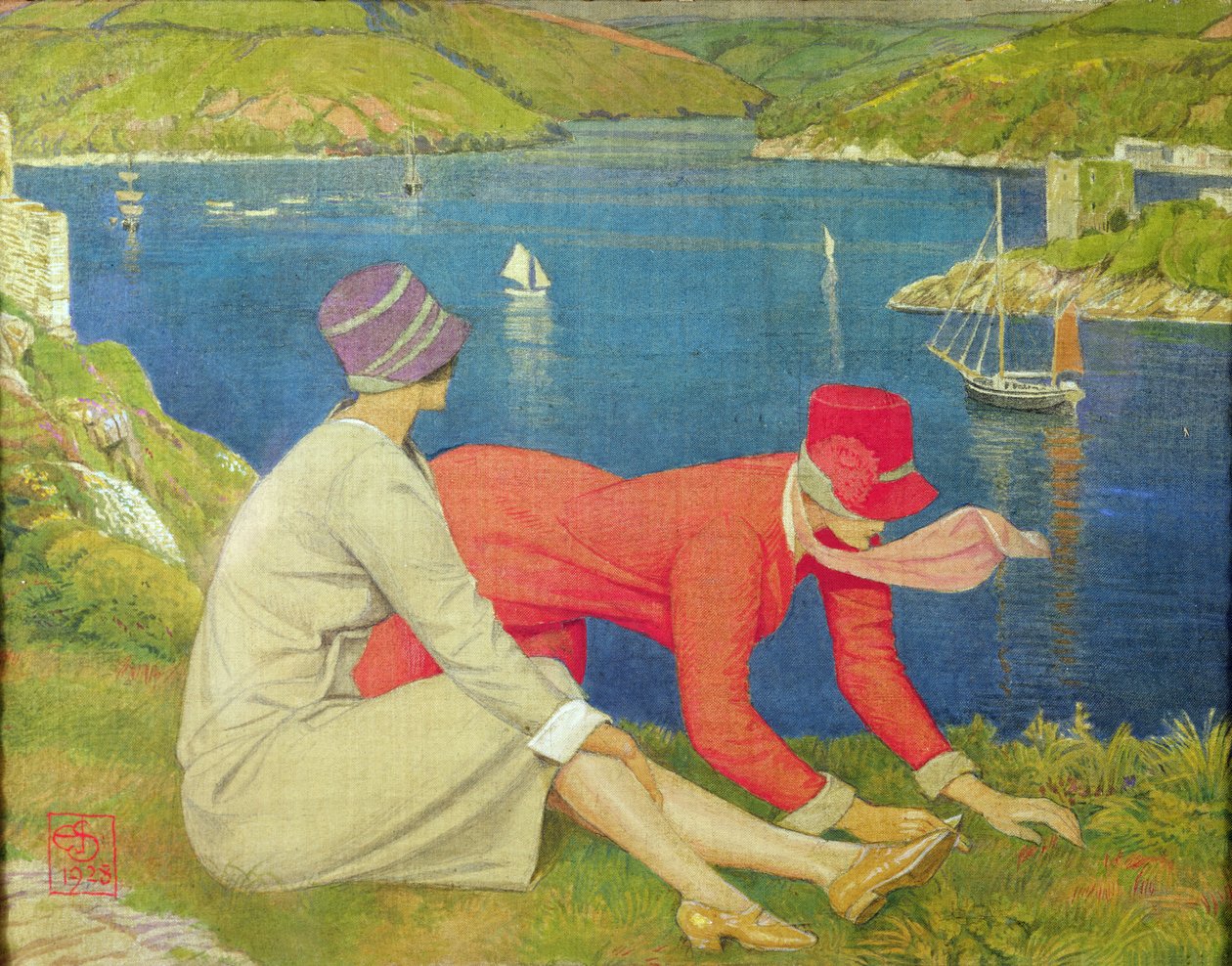 Botanikçiler, 1928 (tempera) by Joseph Edward Southall
