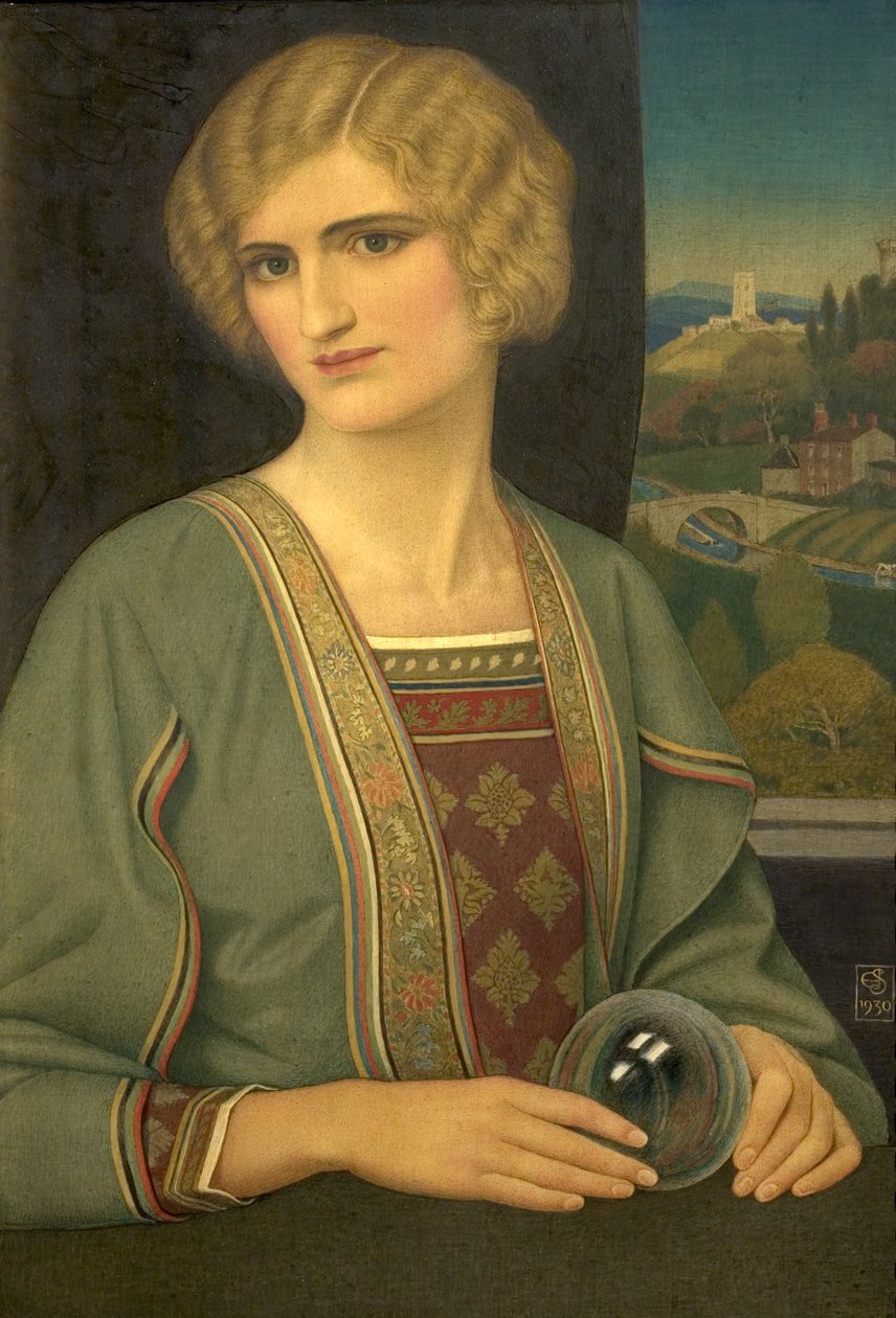 Kristal (ipek üzerine tempera) by Joseph Edward Southall