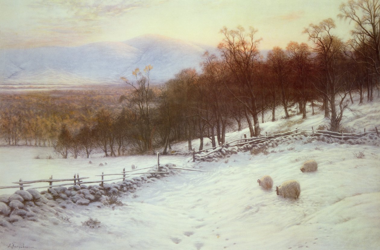 Koyunlu Karla Kaplı Tarlalar by Joseph Farquharson
