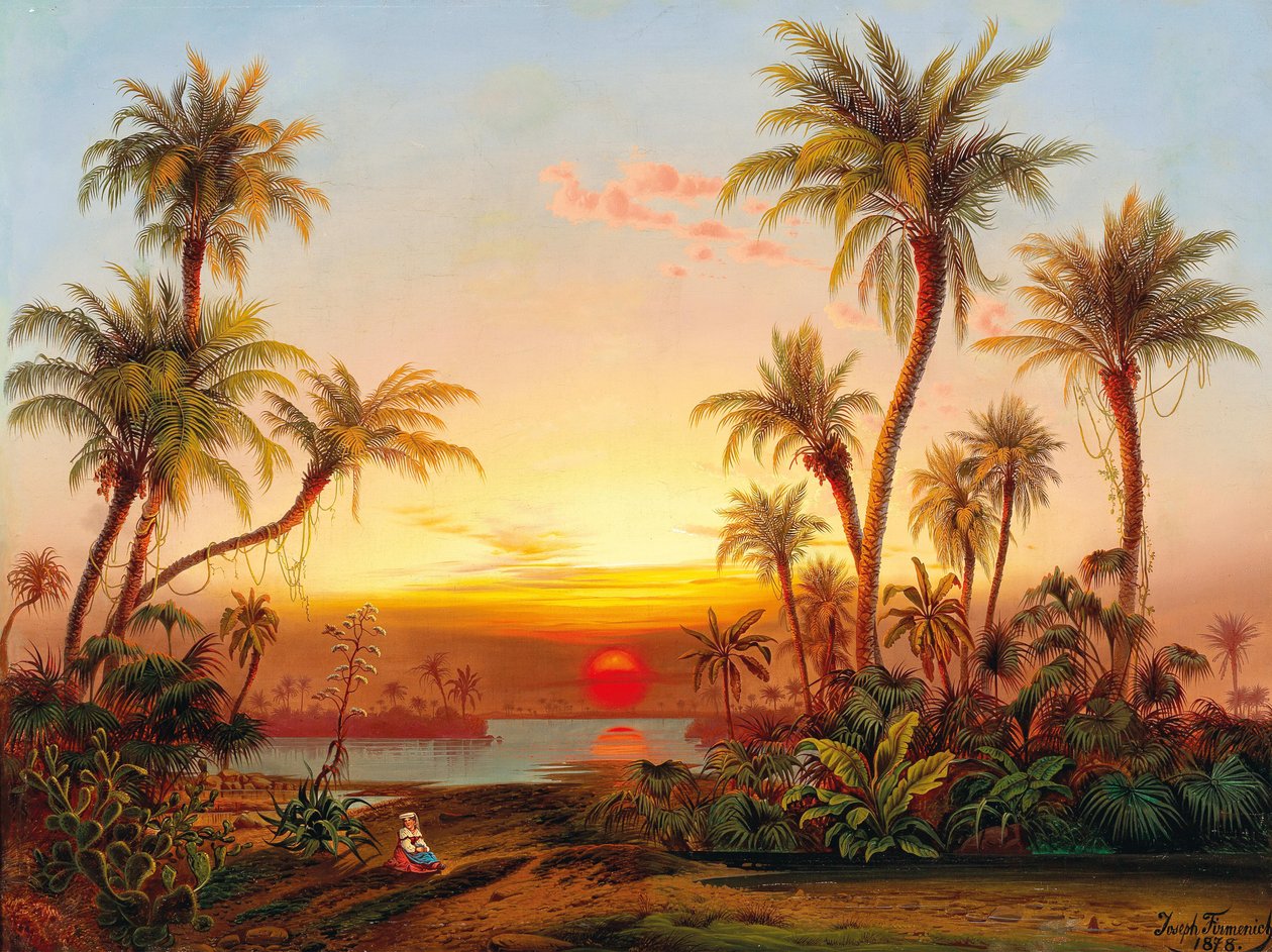 Akşam Işığında Avuç İçi Olan Güney Manzarası by Joseph Firmenich