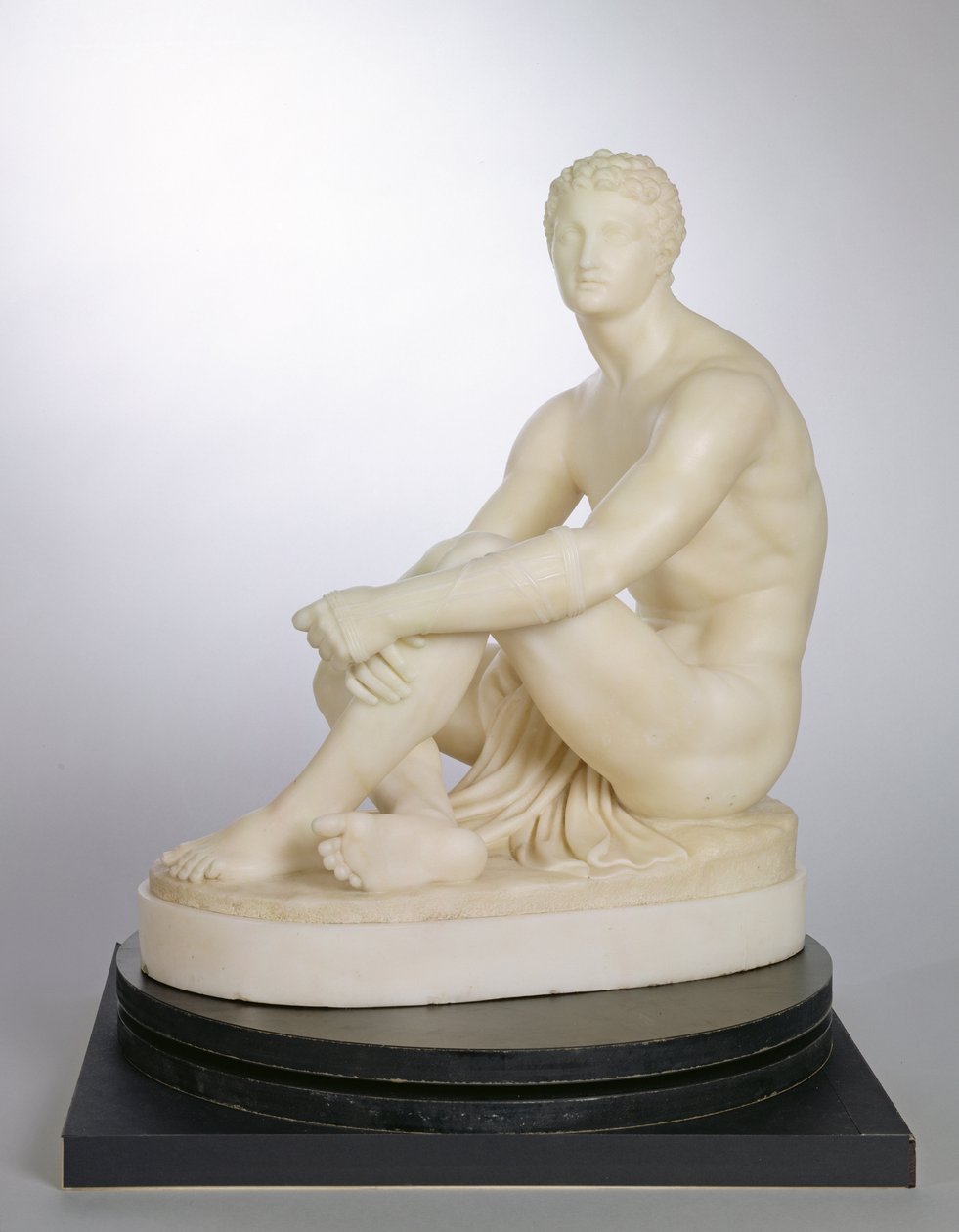 Sırasını Bekleyen Bir Yunan Boksör, 1838 dolayları (mermer) by Joseph Gott