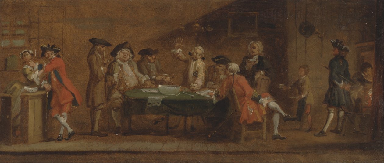 Bir Tavernada veya Kahvede Figürler by Joseph Highmore