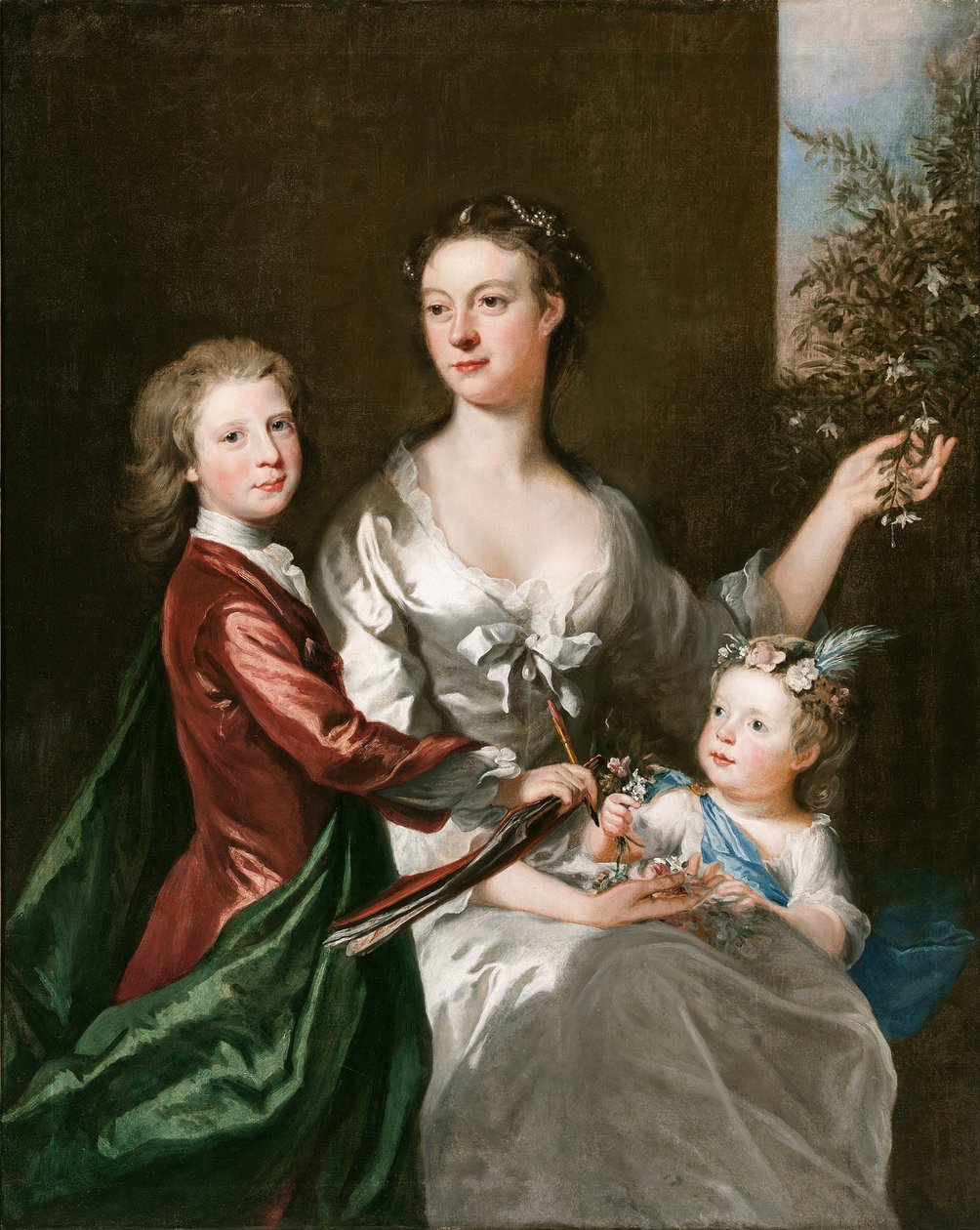 Sanatçıların eşi Susanna, oğlu Anthony ve kızı Susanna by Joseph Highmore