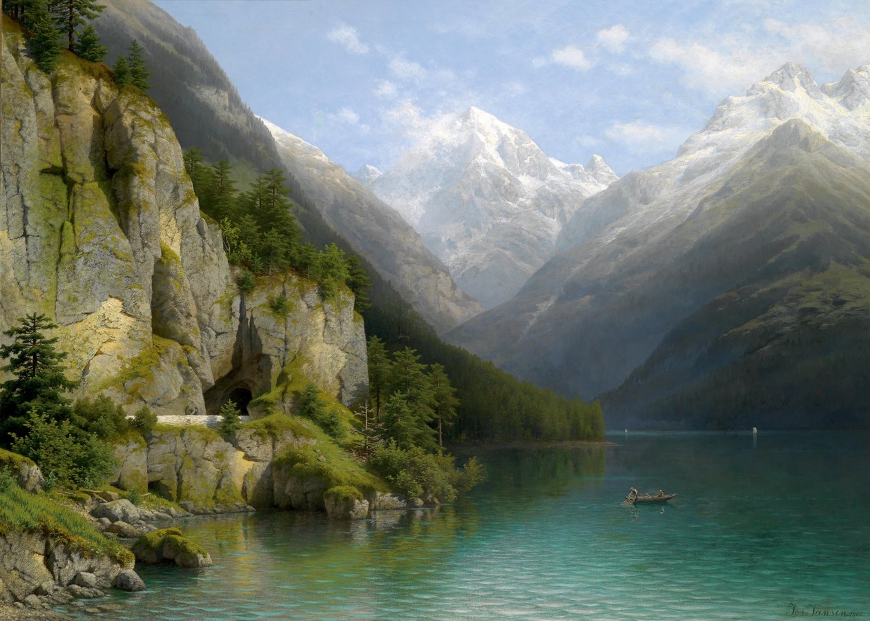 Luzern Gölü manzarası by Joseph Jansen
