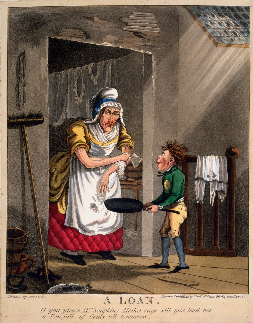 Bir Kredi, 1827 (el boyaması gravür) by Joseph Lisle