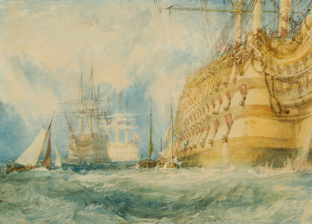 Mağazalarda Birinci Sınıf Alım, 1818 (kağıt üzerine beyaz ile yükseltilmiş kalem ve klozet) by Joseph Mallord William Turner