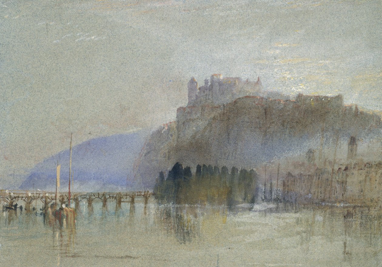 Amboise, c. 1830 (gövde rengi ve tükenmez kalem ve kahverengi mürekkeple sulu boya) by Joseph Mallord William Turner