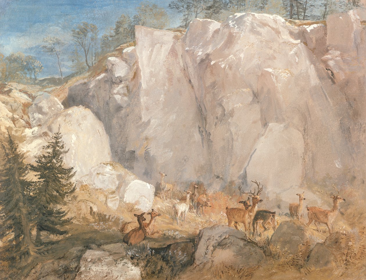 Geyikli Caley Kayalıkları, 1818 dolayları by Joseph Mallord William Turner