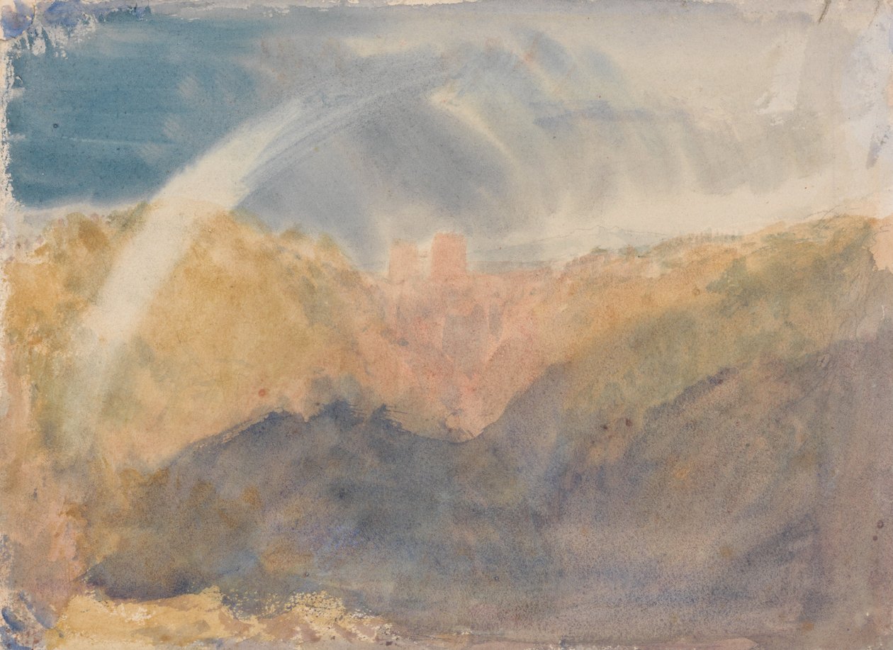 Crichton Kalesi (Gökkuşağı ile Dağ Manzarası) by Joseph Mallord William Turner
