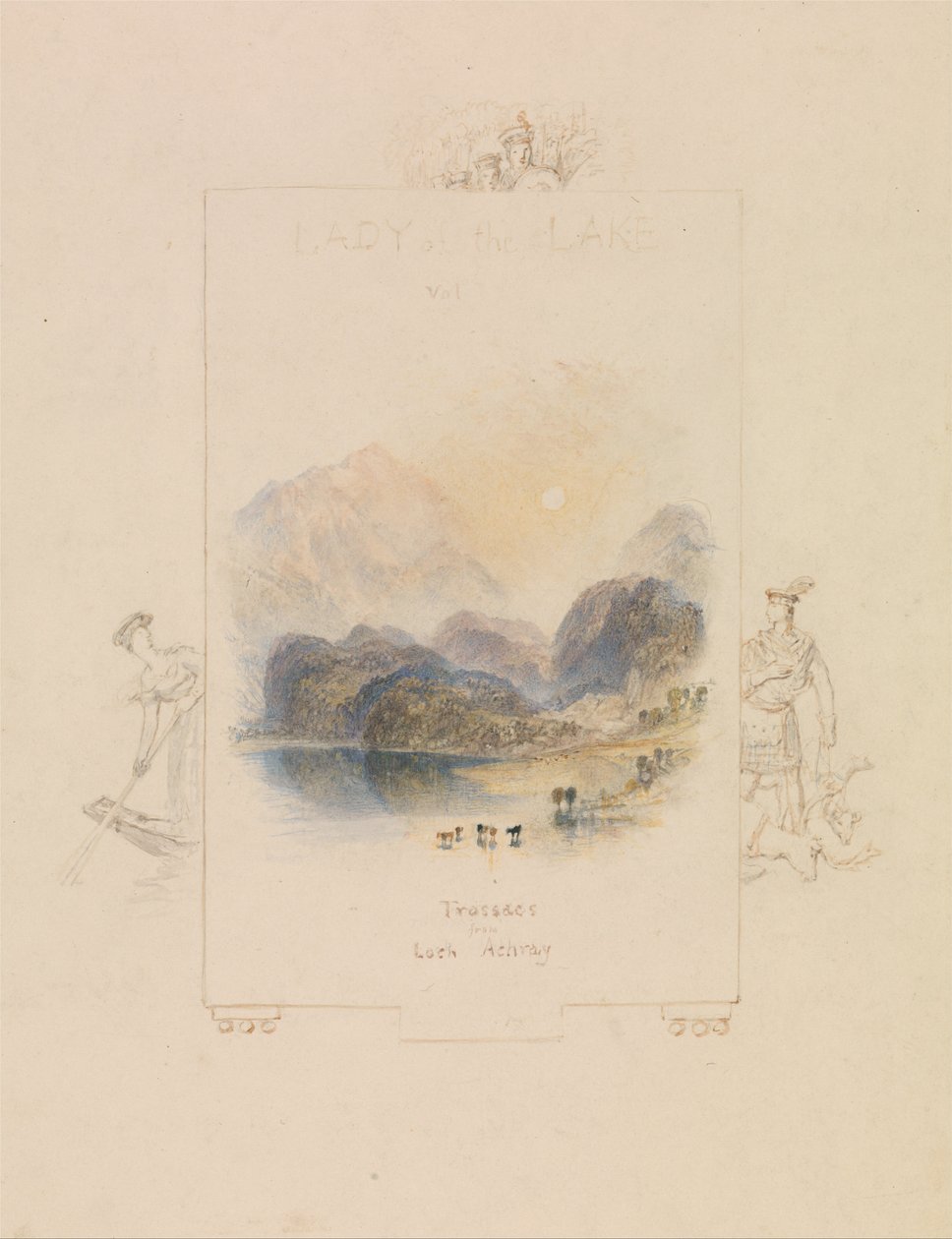 Walter Scotts Gölün Leydisi, Loch Achray için Bir İllüstrasyon Tasarımı by Joseph Mallord William Turner