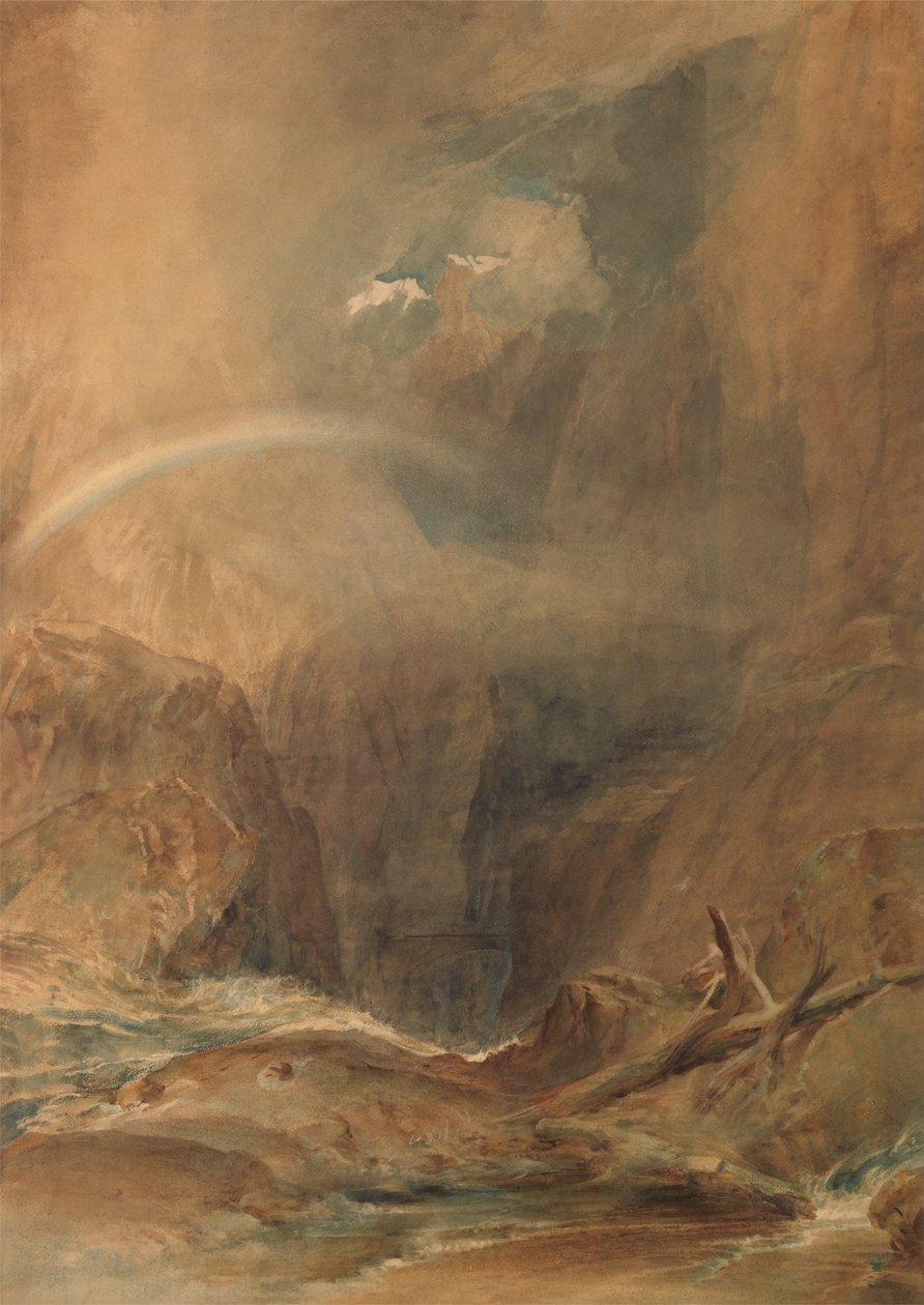 Şeytanlar Köprüsü, Saint Gotthards Geçidi by Joseph Mallord William Turner