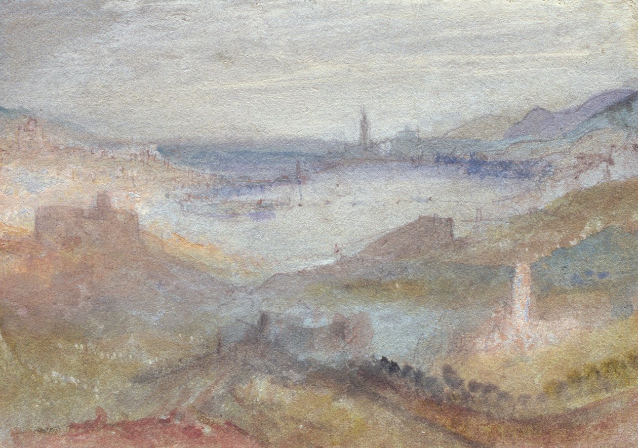 Bir Gölün Geniş Görünümü by Joseph Mallord William Turner