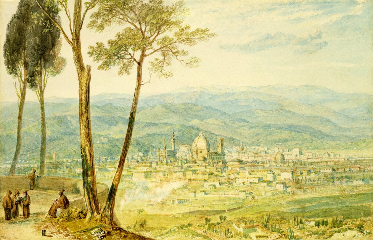 ಫ್ಲಾರೆನ್ಸ್ ರಸ್ತೆಯಿಂದ ಫಿಸೋಲ್ ಟರ್ಕ್‌ಗೆ by Joseph Mallord William Turner
