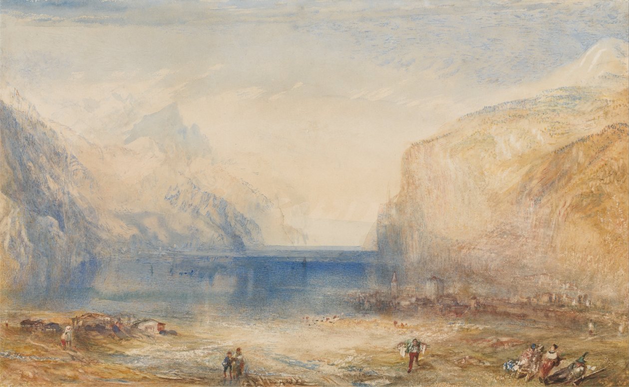 Fluelen- Sabah (göle doğru bakıyor) by Joseph Mallord William Turner