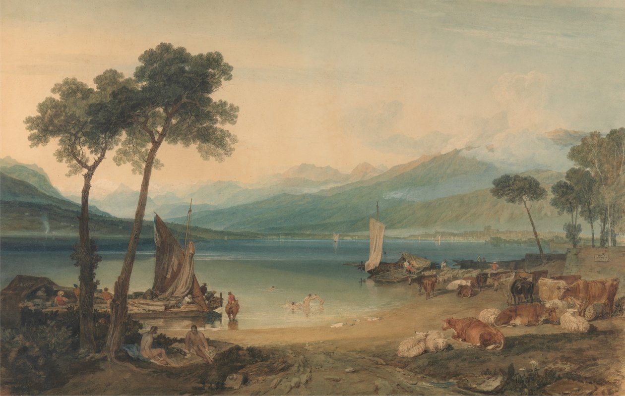 Cenevre Gölü ve Mont Blanc by Joseph Mallord William Turner