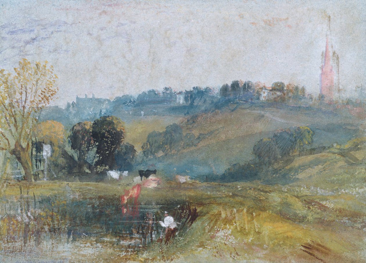 Petworth yakınlarındaki manzara, c.1828 (guaj) by Joseph Mallord William Turner
