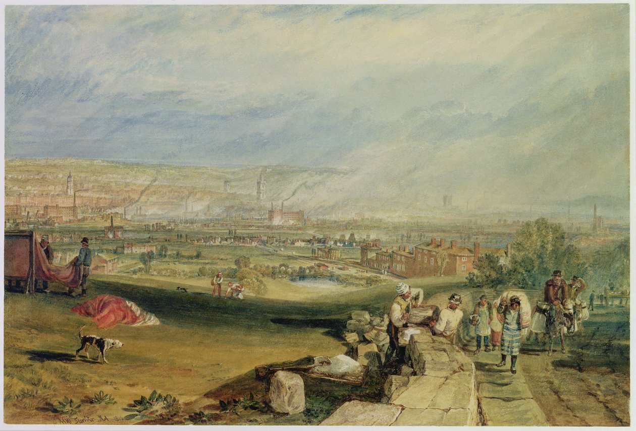 Leeds (dokuma kağıt üzerine wc) by Joseph Mallord William Turner