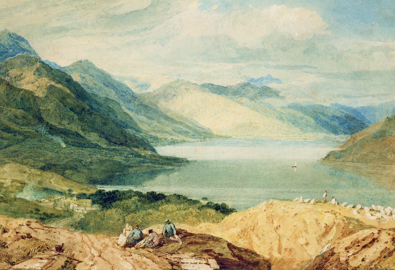 Loch Lomond (kağıt üzerine kalemli klozet) by Joseph Mallord William Turner