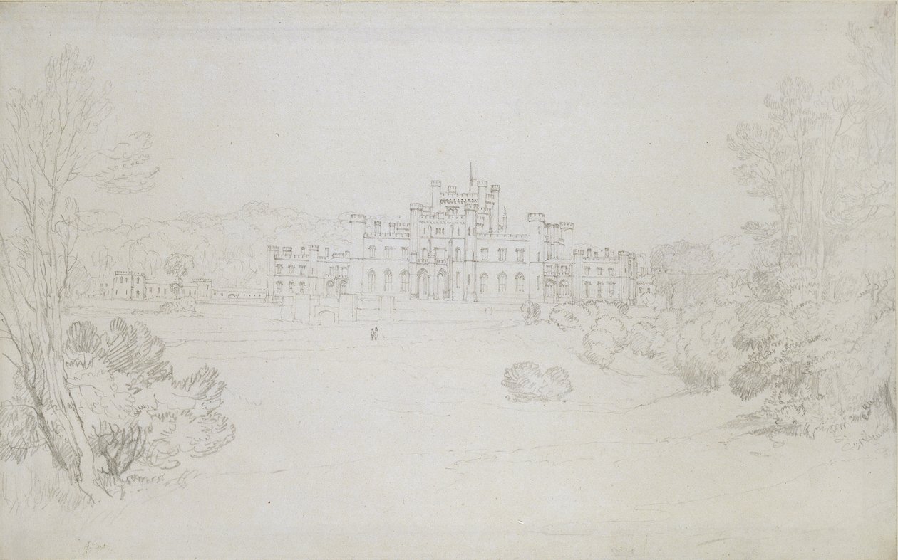 Lowther Kalesi, 1809 (dokuma kağıt üzerinde grafit) by Joseph Mallord William Turner