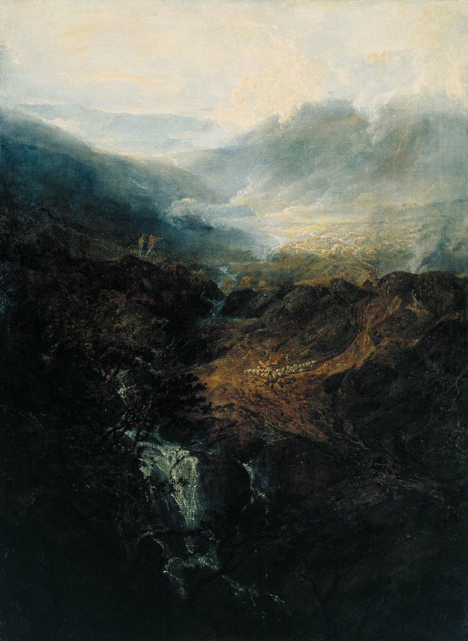 Coniston Fells, Cumberland arasında sabah by Joseph Mallord William Turner