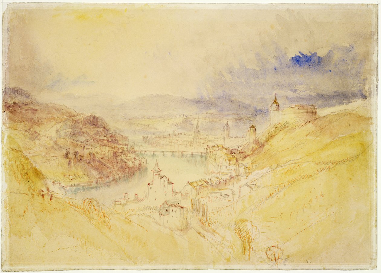 No.0583 Schaffhausen, c.1840-44 (tuvalet ve mürekkep) by Joseph Mallord William Turner