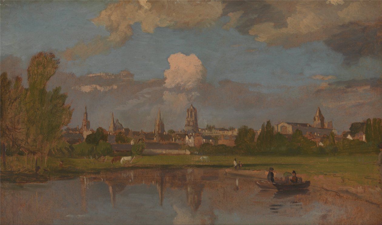 Ön Planda Mesih Kilisesi ile Nehirden Oxford by Joseph Mallord William Turner