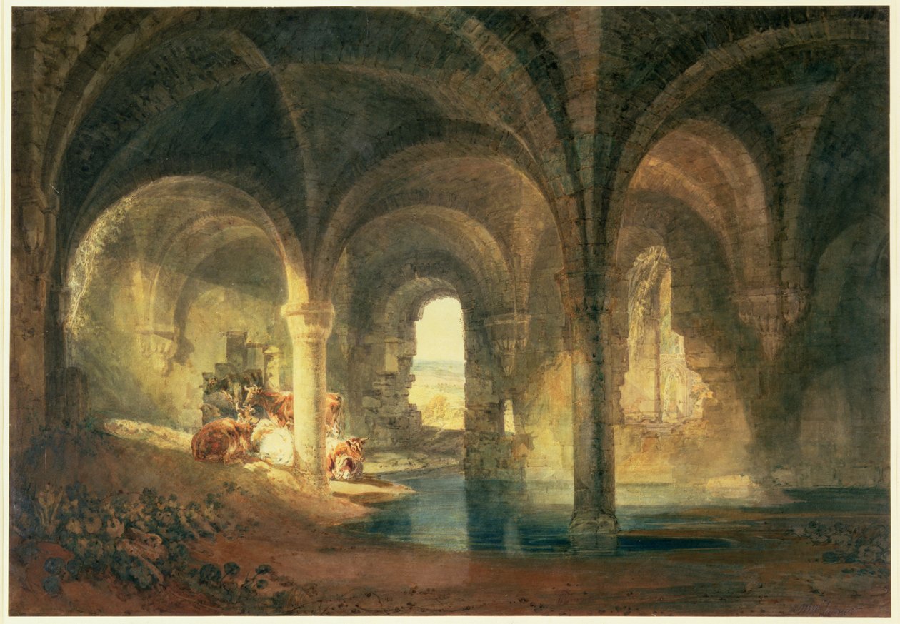 Kirkstall Manastırı Yemekhanesi, c.1798 by Joseph Mallord William Turner