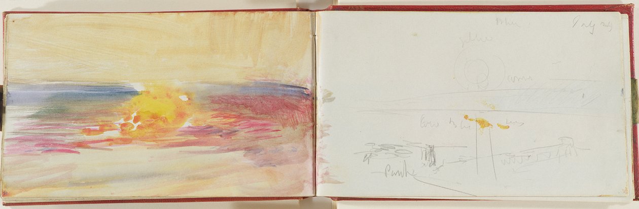 The Channel, c.1845 (kağıt üzerinde grafit ve wc) by Joseph Mallord William Turner
