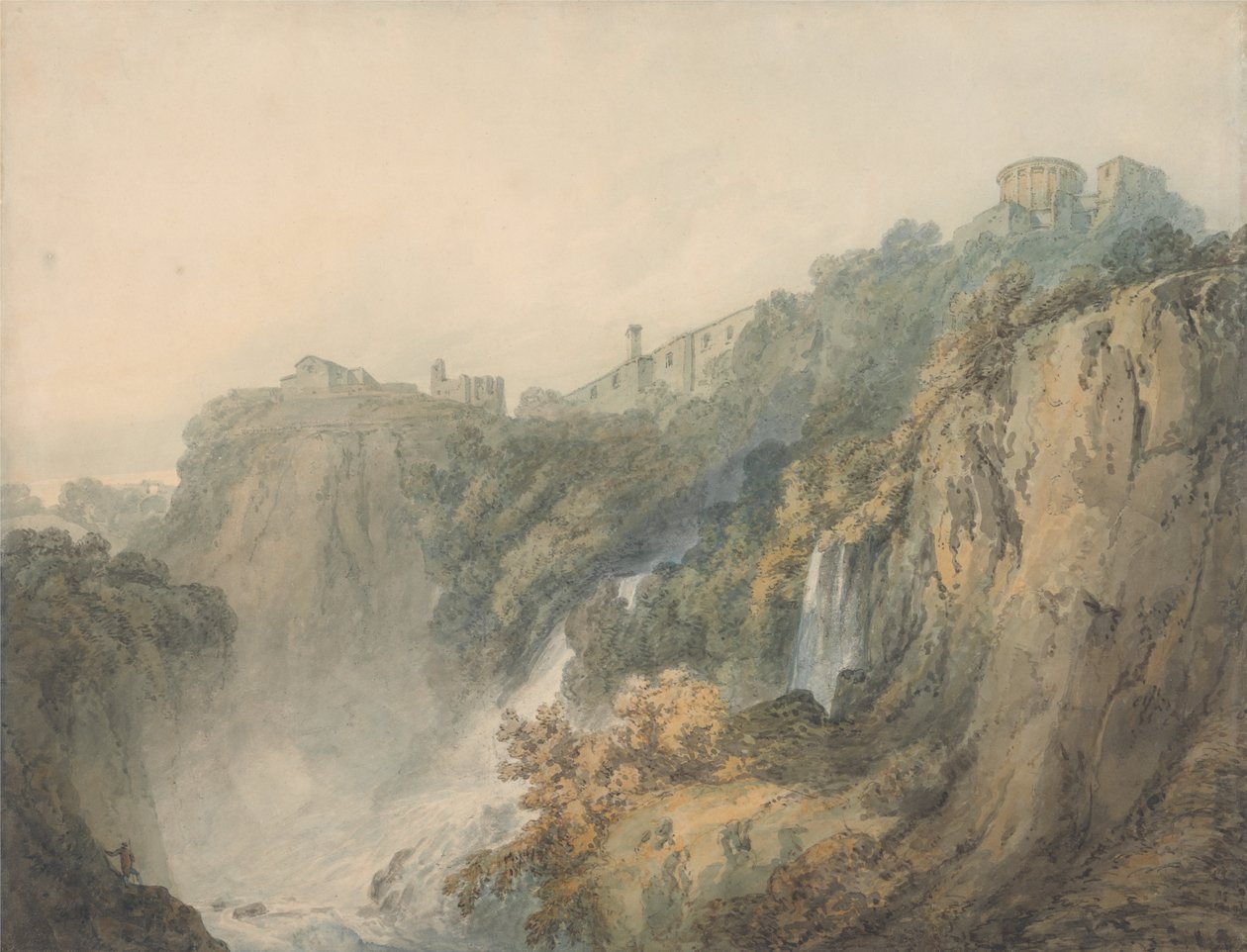 Sybil Tapınağı ve Cascades ile Tivoli by Joseph Mallord William Turner