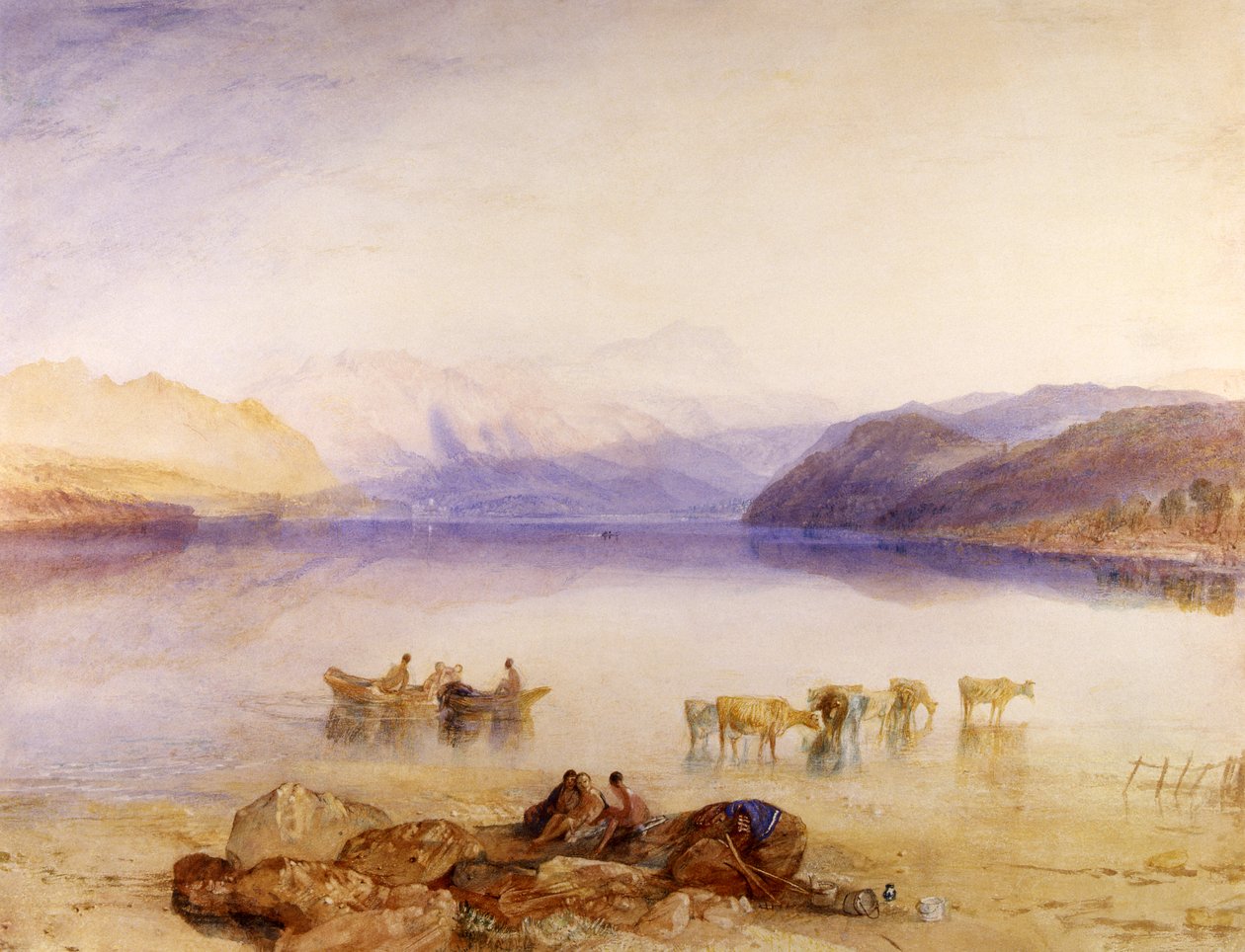 Ullswater, Cumberland, 1835 dolayları by Joseph Mallord William Turner