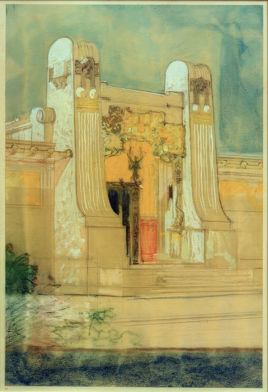 Viyana Secession sergi binasının taslağı by Joseph Maria Olbrich