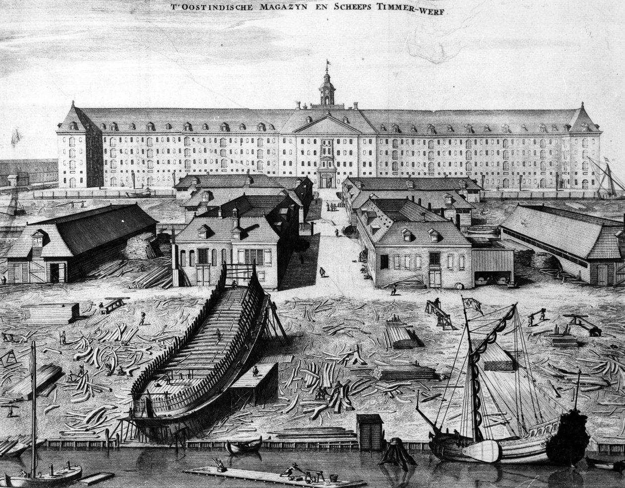 Doğu Hindistan Şirketi Tersanesi ve Deposu, Amsterdam, 1725 by Joseph Mulder