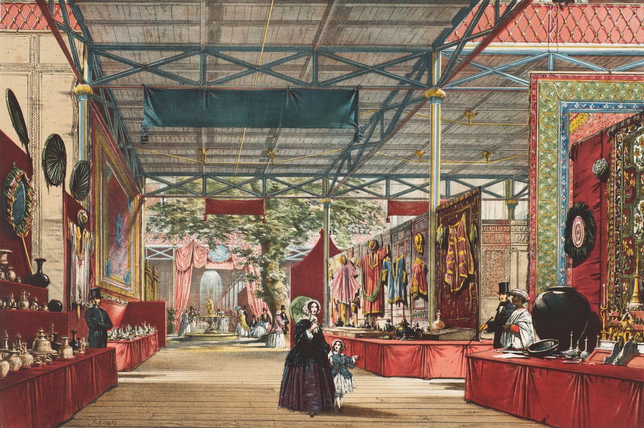 1851 Büyük Sergisinin Görünümü: Hint Gösterimi, 1854 by Joseph Nash