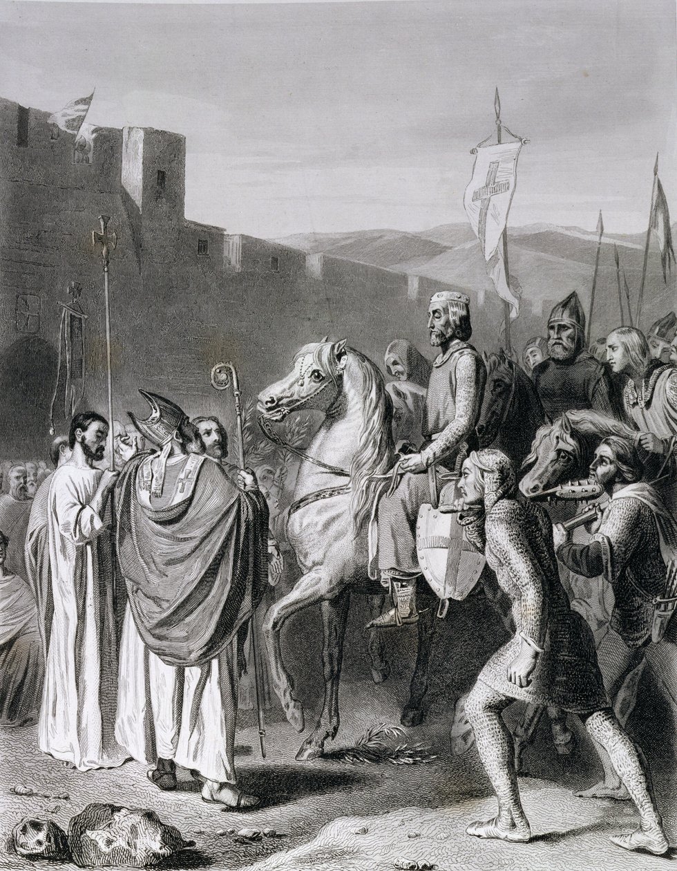 Thibault tarafından oyulmuş Baldwin I (c.1058-1118) by Joseph Nicolas Robert Fleury