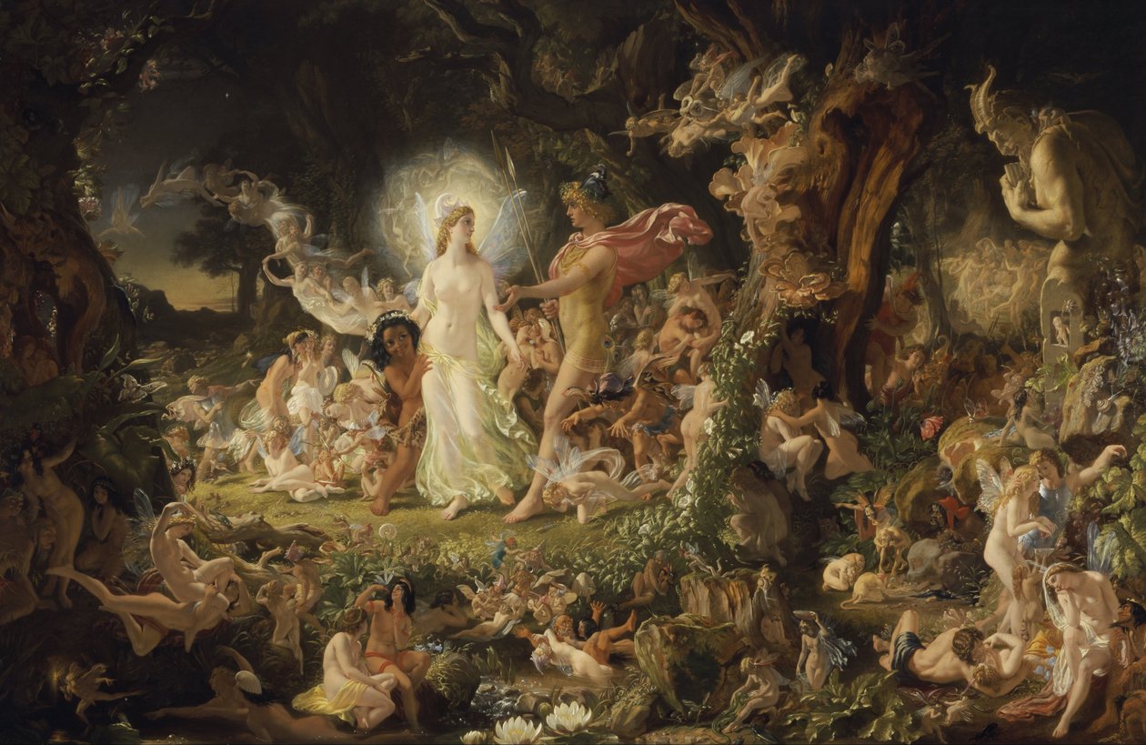 Oberon ve Titania Kavgası by Joseph Noel Paton